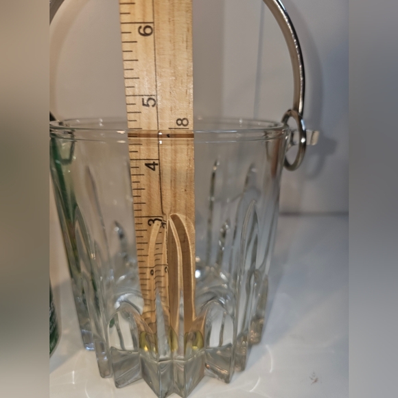 Vintage Mikasa Wishire Crystal Artic Lights Ice Bucket with Silver Handle - Picture 5 of 8